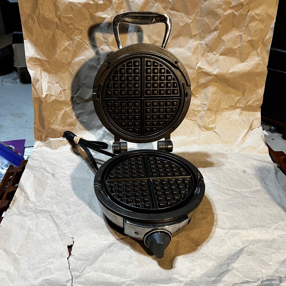 All-Clad Waffler 1 Round Waffle Maker Silver Stainless Steel 800W Type 6071